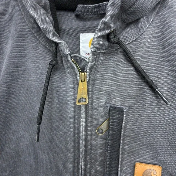 Carhartt Knoxville Hooded Vest Fleece Lined Mens Medium 101687 029 Shadow Gray - Picture 8 of 10